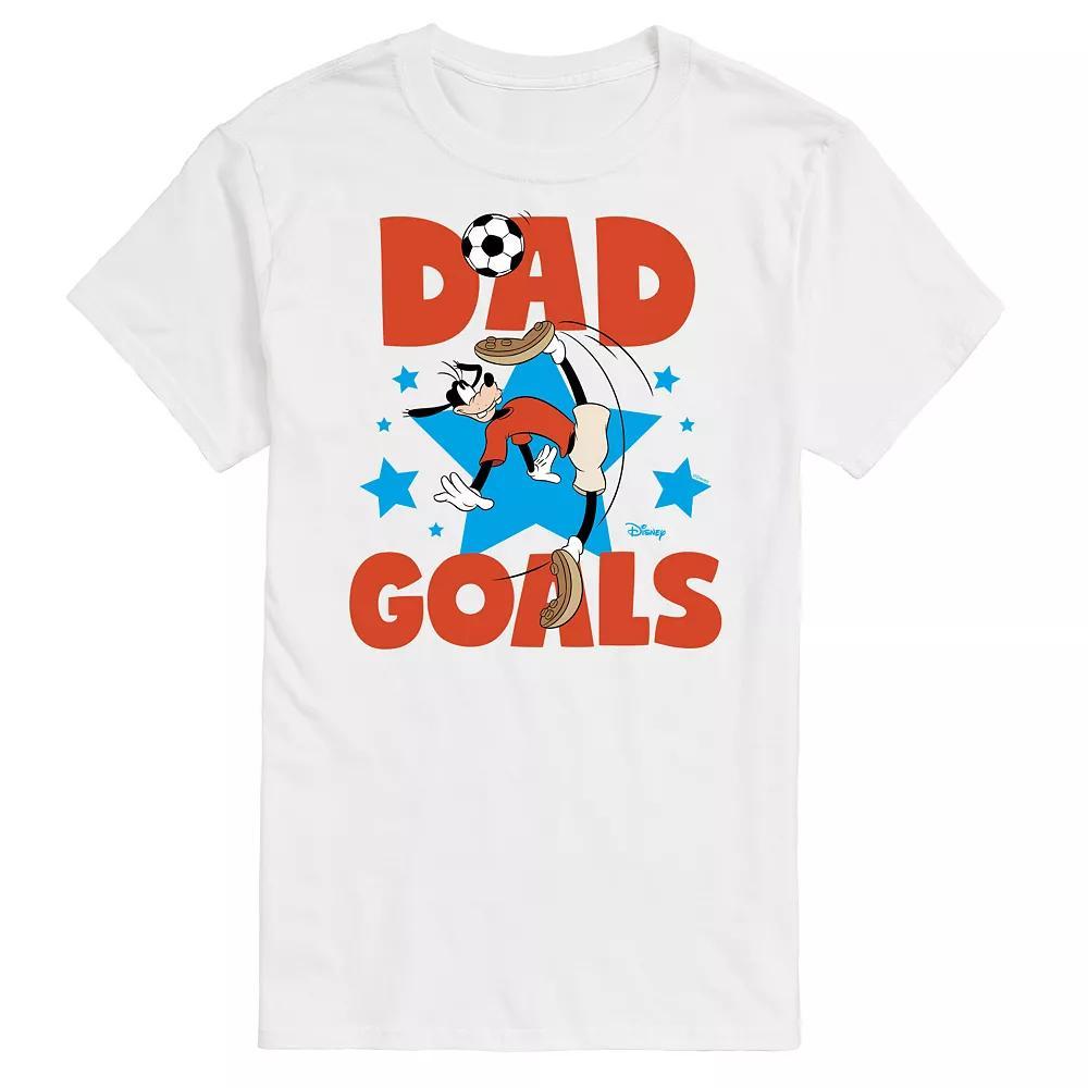 Disney's Goofy Big & Tall Dad Goals Graphic Tee, Men's, Size: 3XB, White Product Image