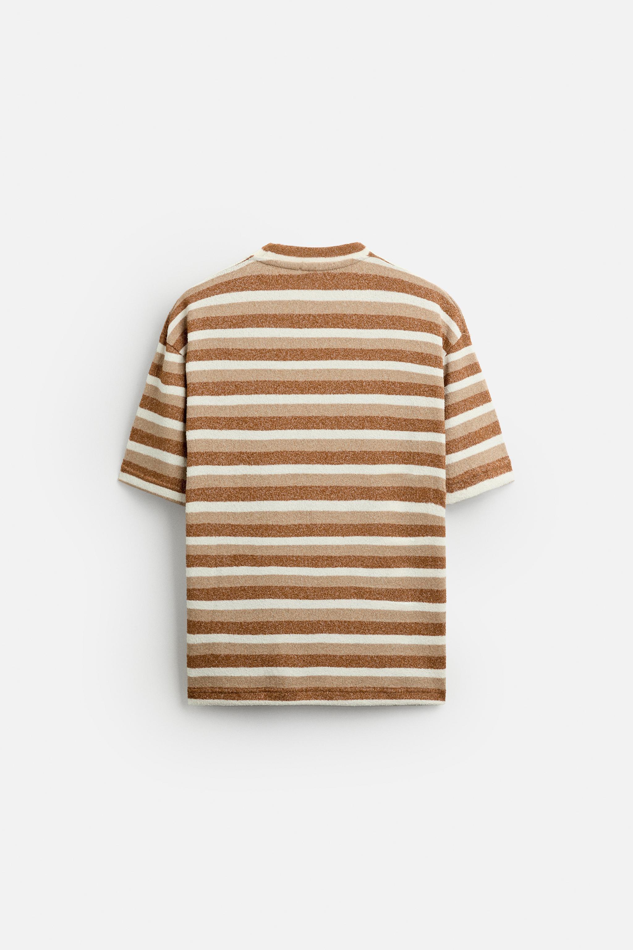 STRIPED TEXTURED T-SHIRT Product Image