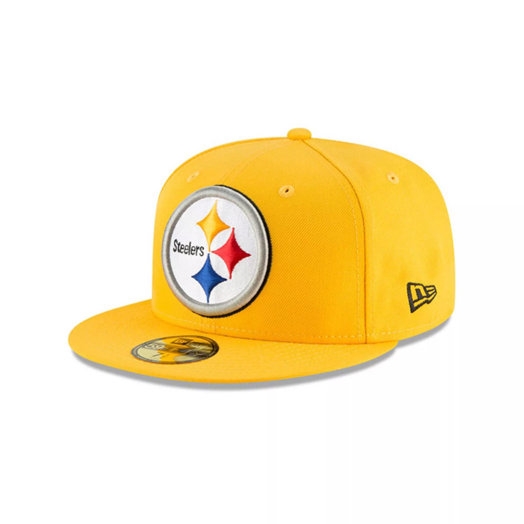 Men's New Era Gold Pittsburgh Steelers Omaha 59FIFTY Fitted Hat,  Product Image