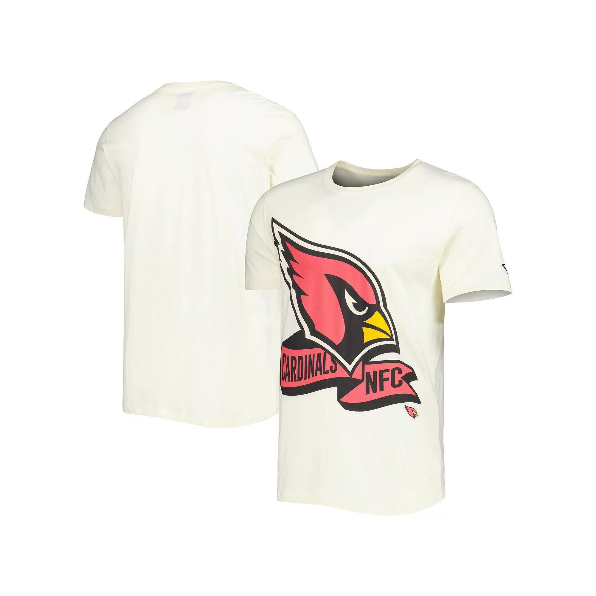 Men's New Era Cream Arizona Cardinals Sideline Chrome T-Shirt, Size: XL, Beige Product Image