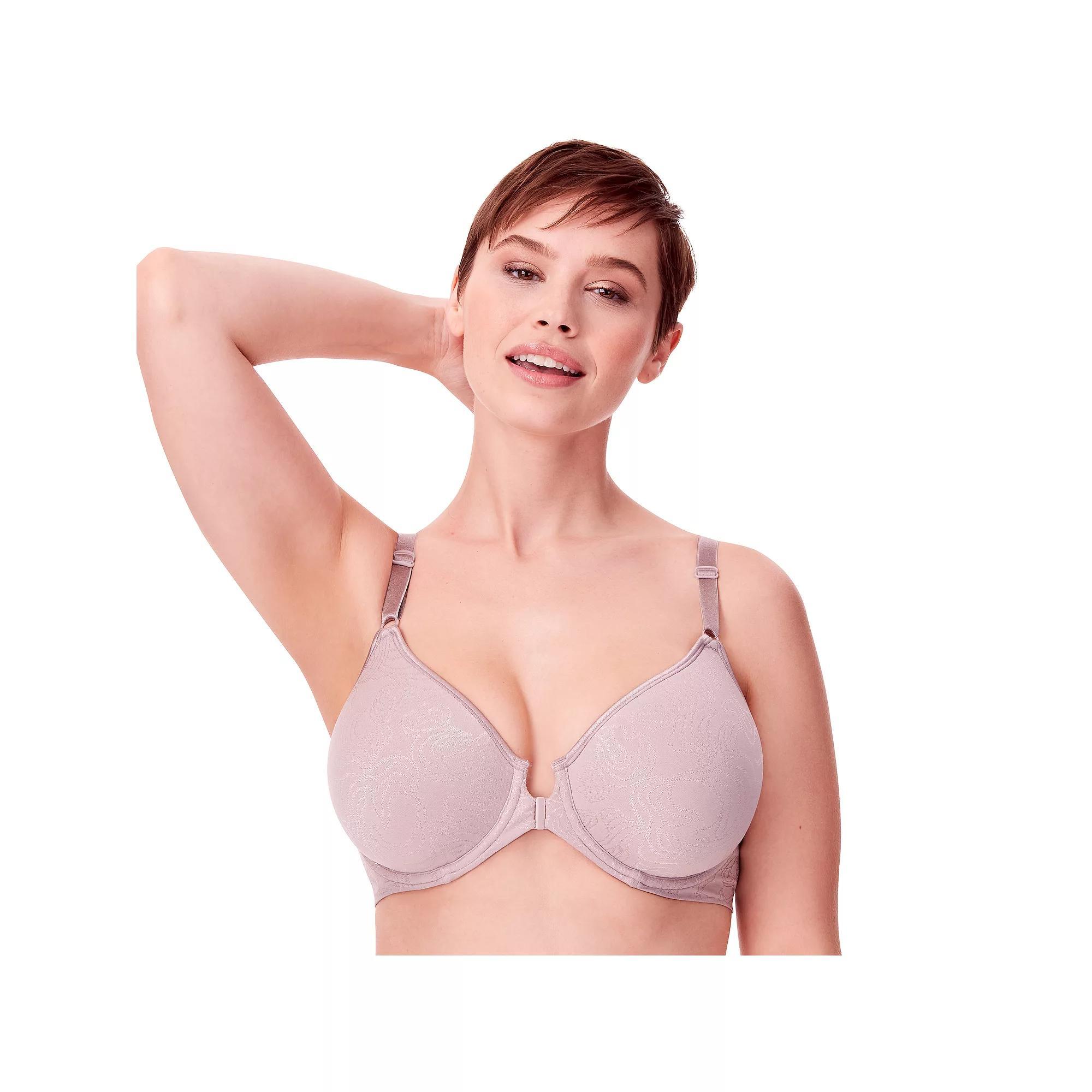 Bali Comfort Revolution Full-Figure Front-Closure Shaping Underwire Bra DF3P66, Women's, Size: 36 B, Warm Silver Product Image