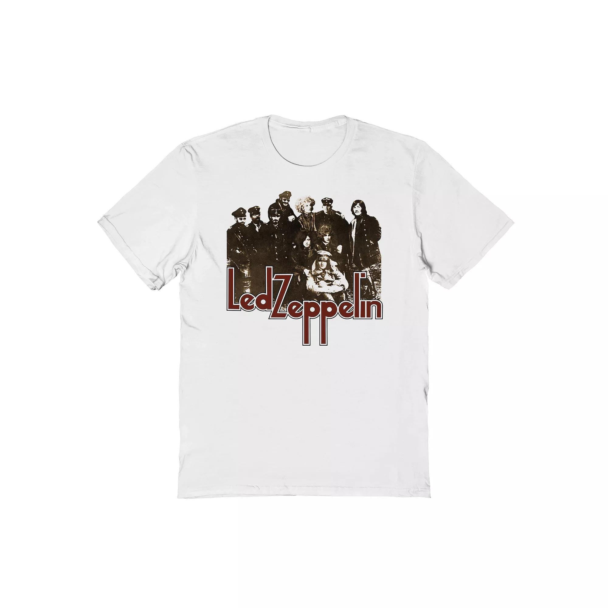 Men's Led Zeppelin Group Graphic Tee, Size: XXL, White Product Image