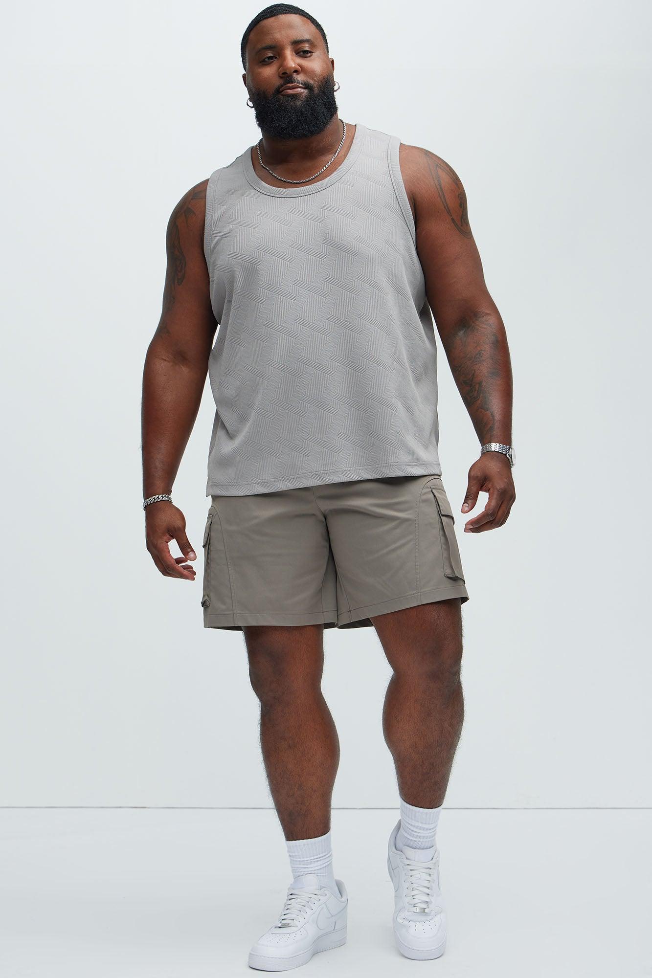 Benji Textured Tank Top - Grey Product Image