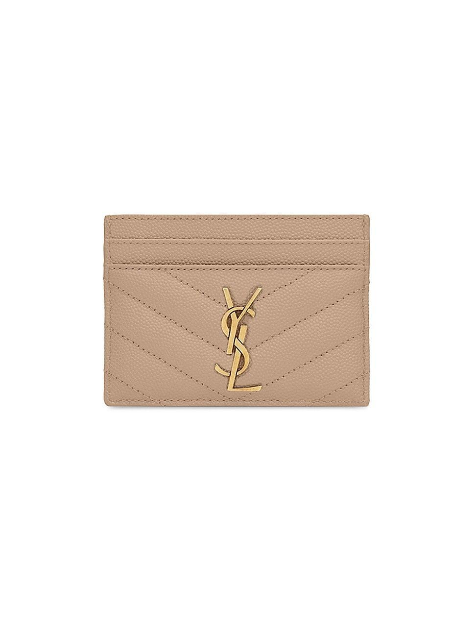 Womens Cassandre Matelasse Card Case in Grain De Poudre Embossed Leather Product Image