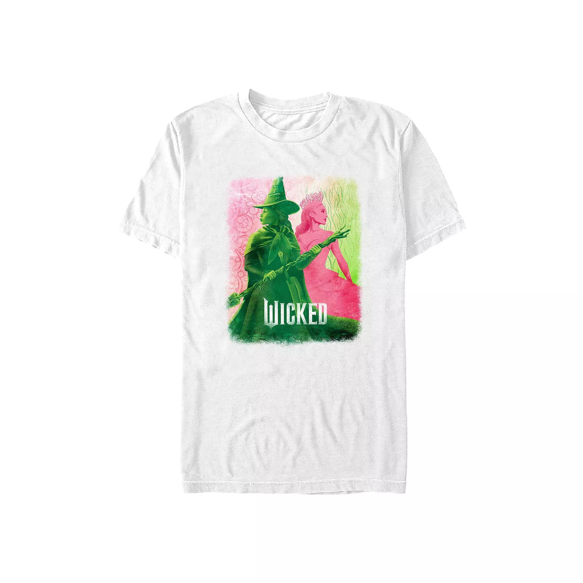 Men's Wicked Green And Pink Together Graphic Tee, Size: XL, White Product Image