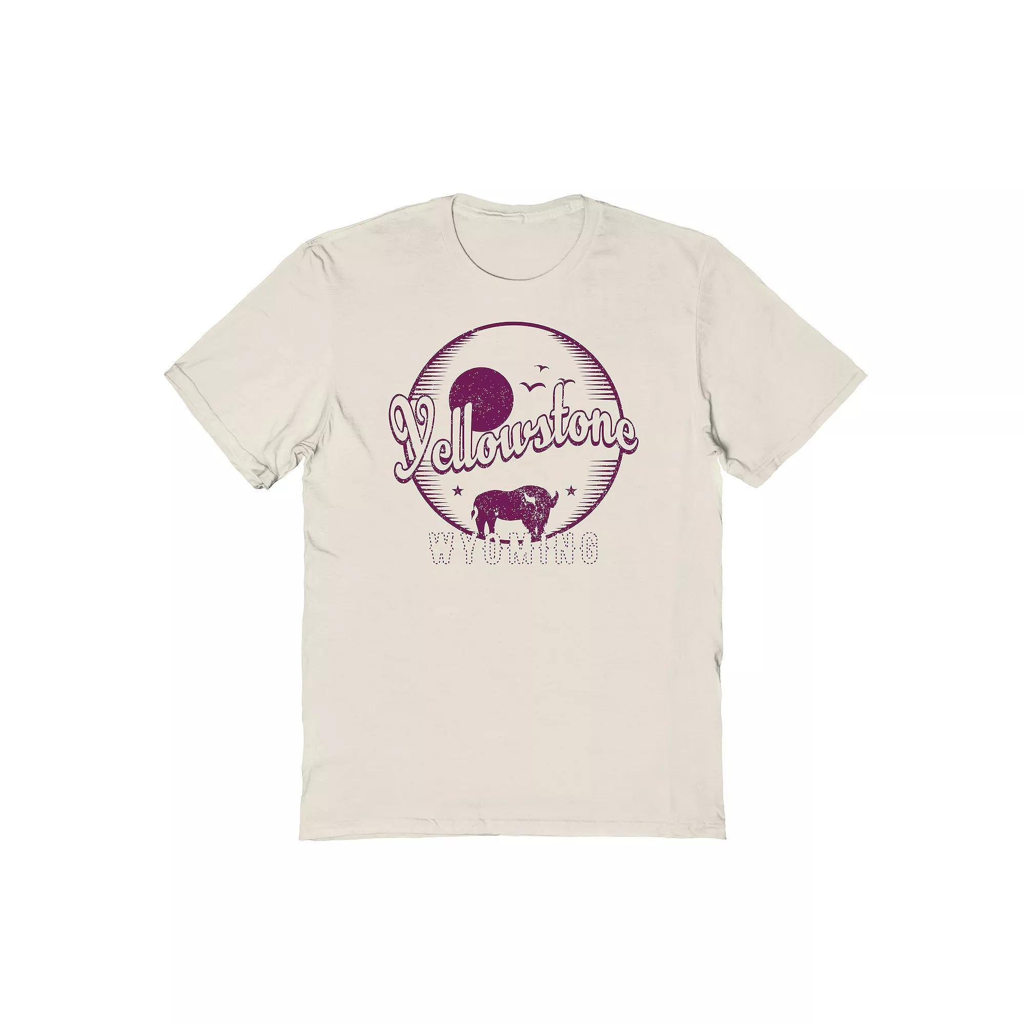 Men's Country Parks Yellowstone Bison Graphic Tee, Size: XXL, Natural Product Image