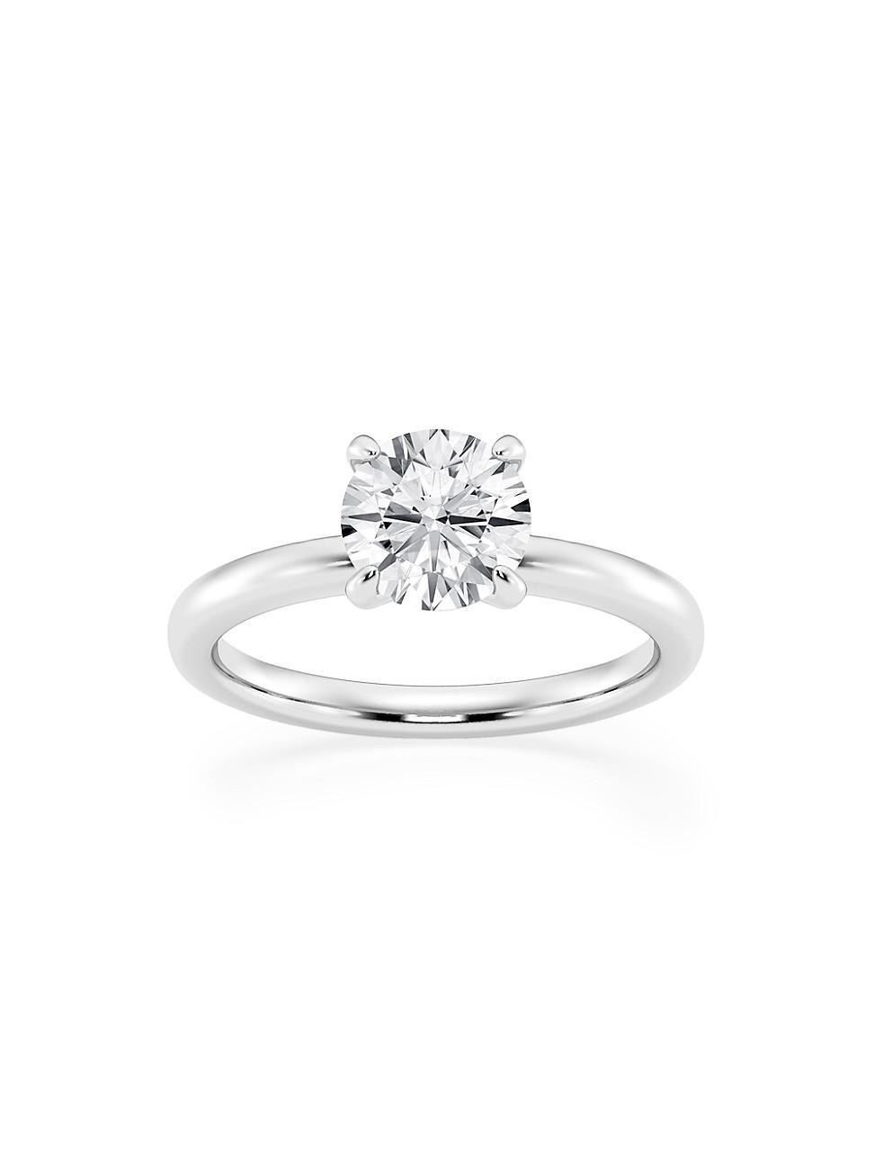 Womens 14K White Gold & Round Lab-Grown Diamond Solitaire Ring/1.00-5.00 TCW Product Image