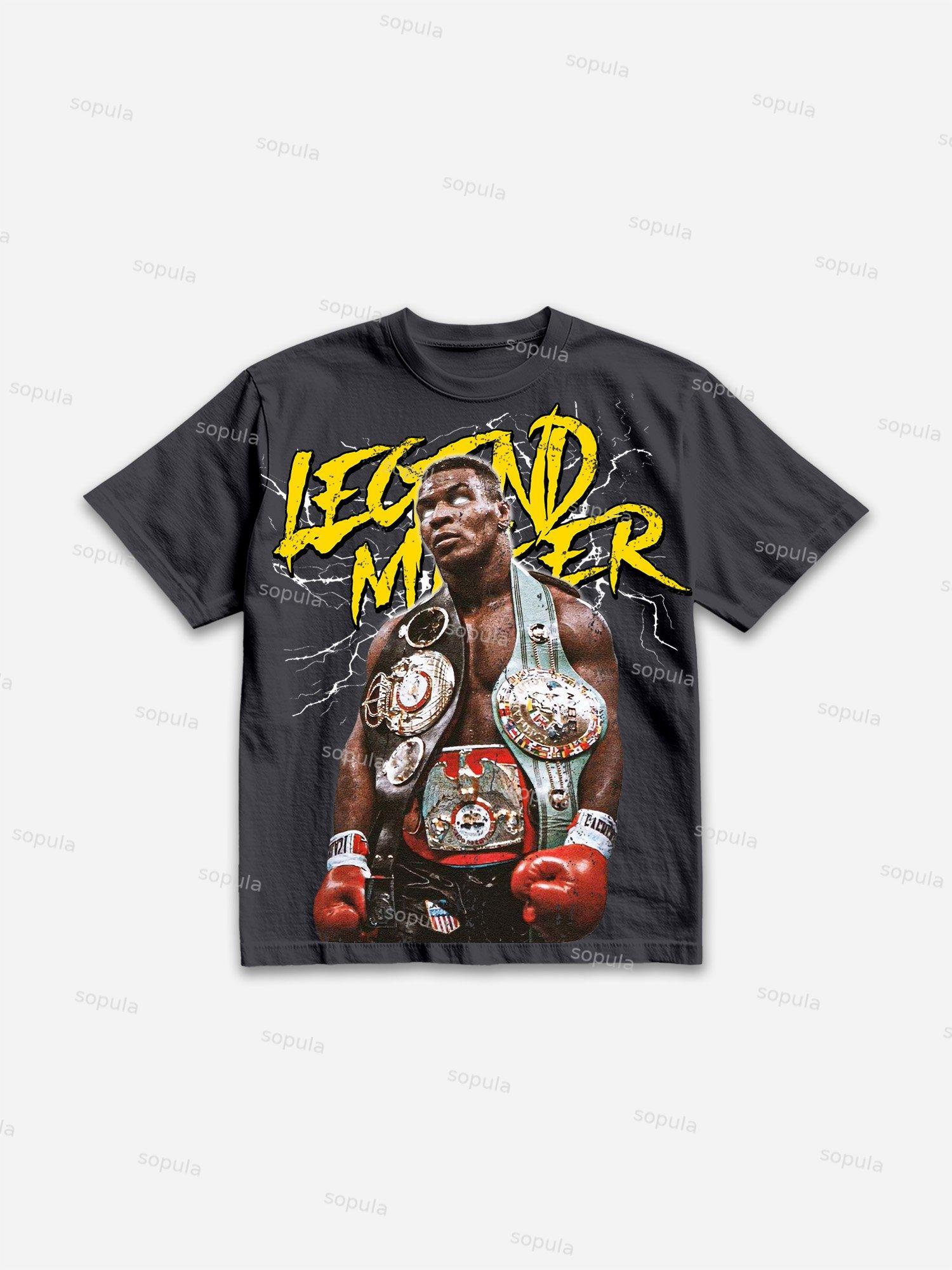 Boxer Legend Maker Print Cotton T-shirt Product Image