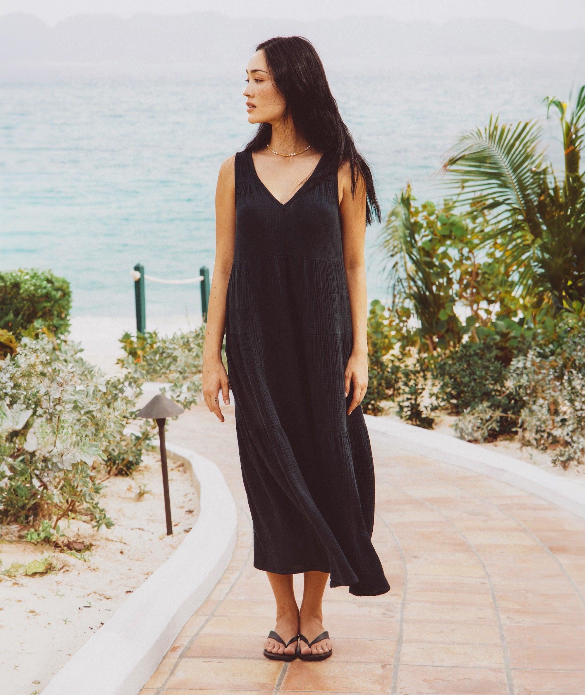 Corinne Double Cloth Maxi Dress Product Image