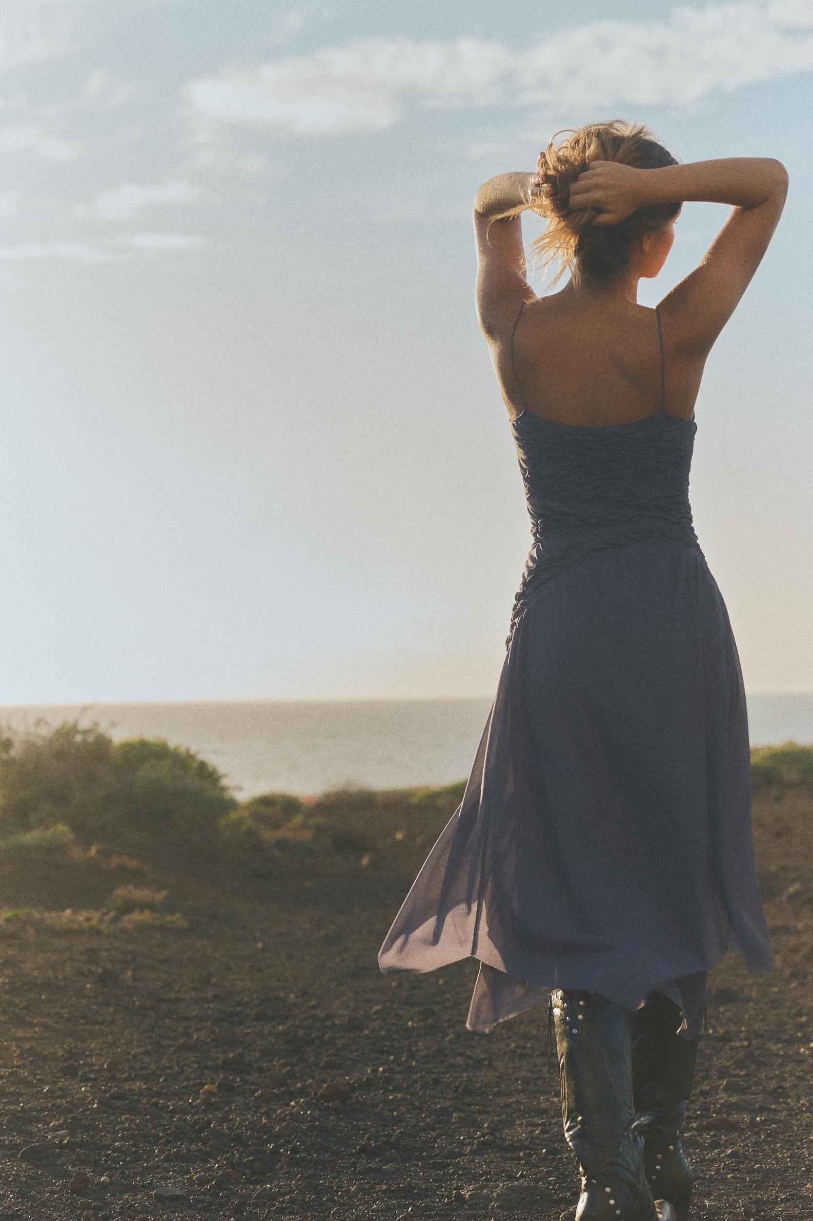 ASYMMETRICAL DRESS WITH RUCHING Product Image