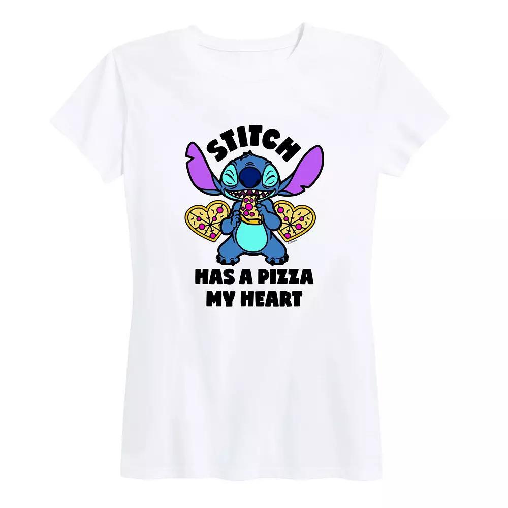 Disney's Lilo & Stitch Women's Pizza My Heart Graphic Tee,  Product Image