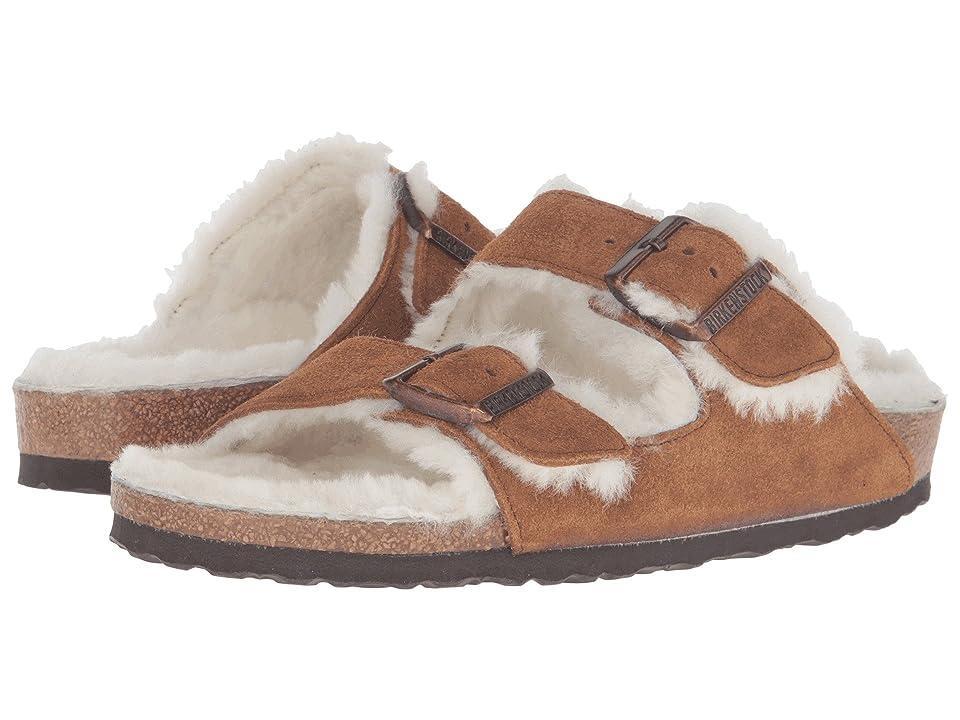 Birkenstock Arizona Shearling - Suede (Unisex) (Mink Suede) Shoes Product Image