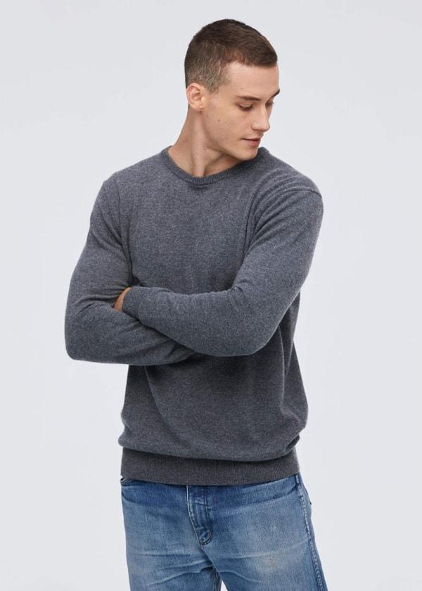 Crew Neck  Classic  Soft Cashmere Sweater For Men Product Image