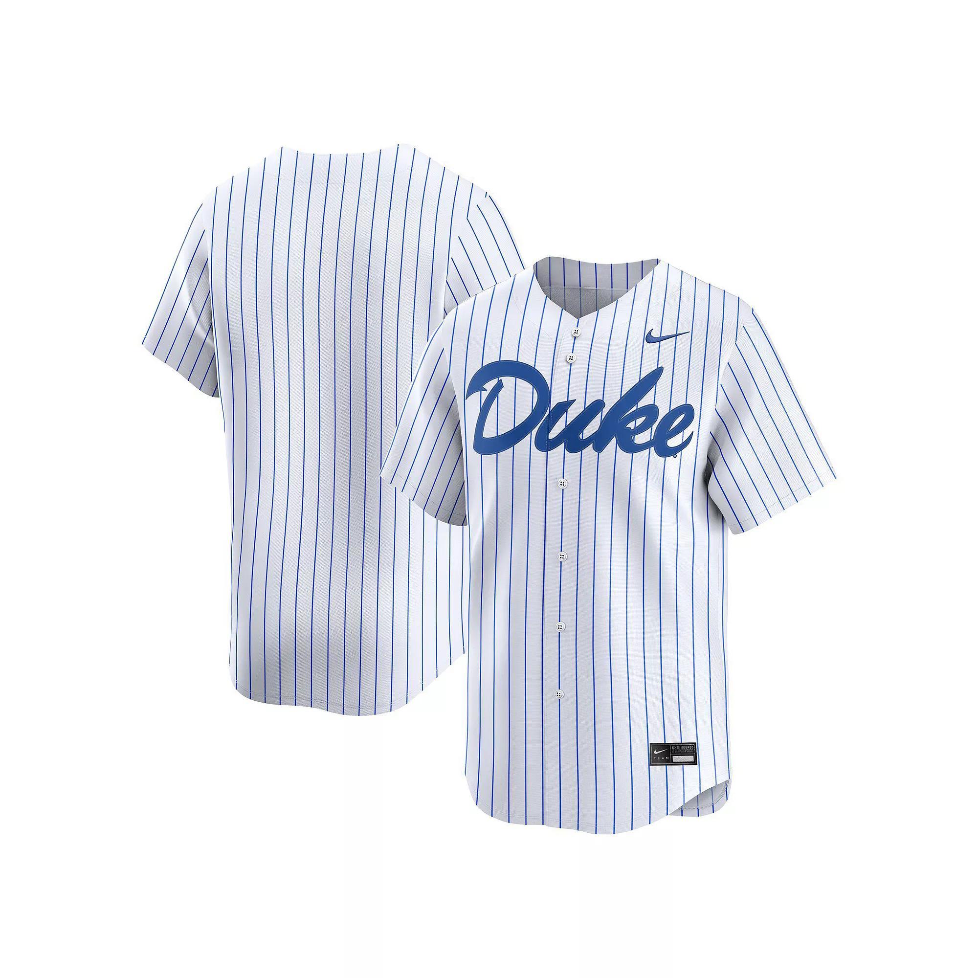 Men's Nike White Duke Blue Devils Home College Limited Baseball Jersey, Size: Small Product Image