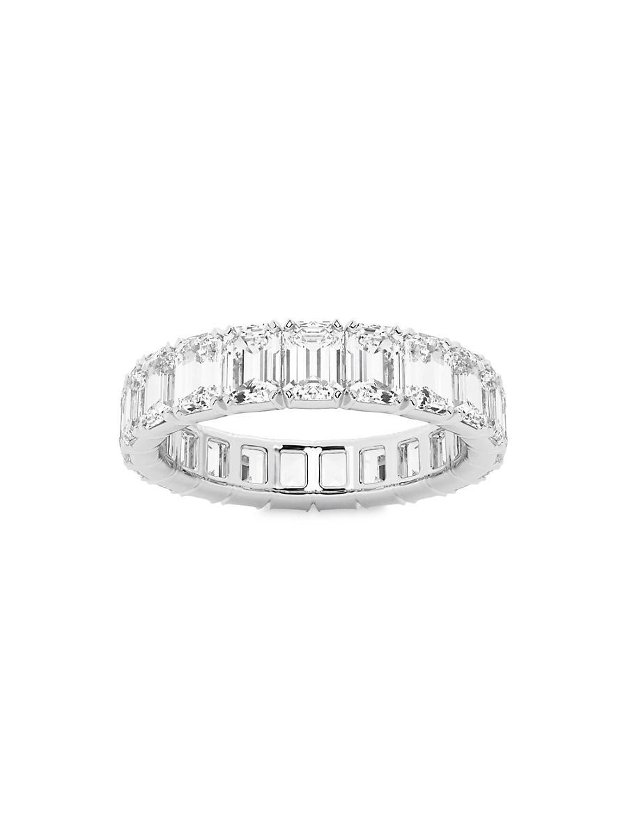 Womens Platinum & Emerald-Cut Lab-Grown Diamond Eternity Band/2.00-5.00 TCW Product Image