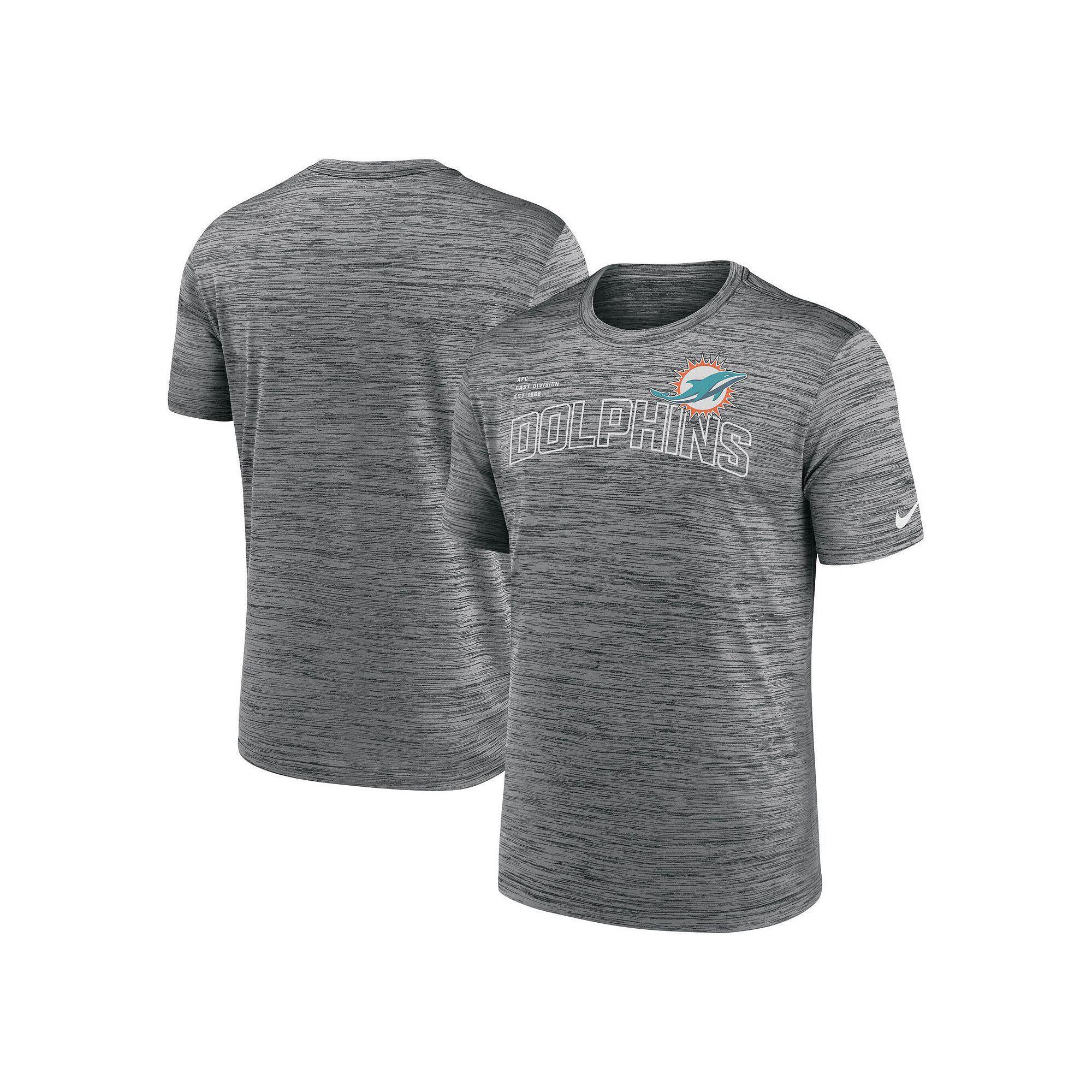 Men's Nike Anthracite Miami Dolphins Velocity Arch Performance T-Shirt,  Product Image
