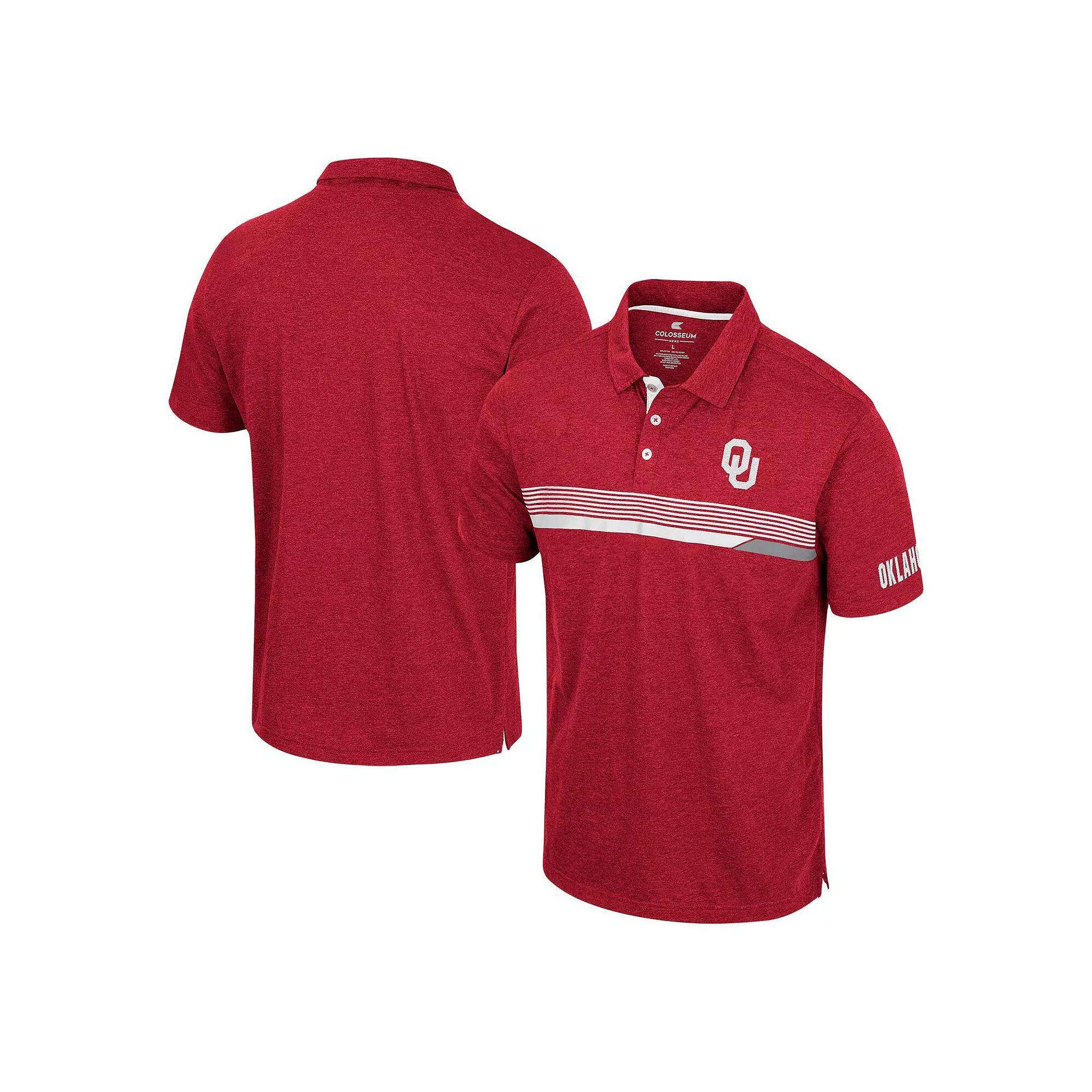 Men's Colosseum  Crimson Oklahoma Sooners No Problemo Polo, Size: Large, Red Product Image