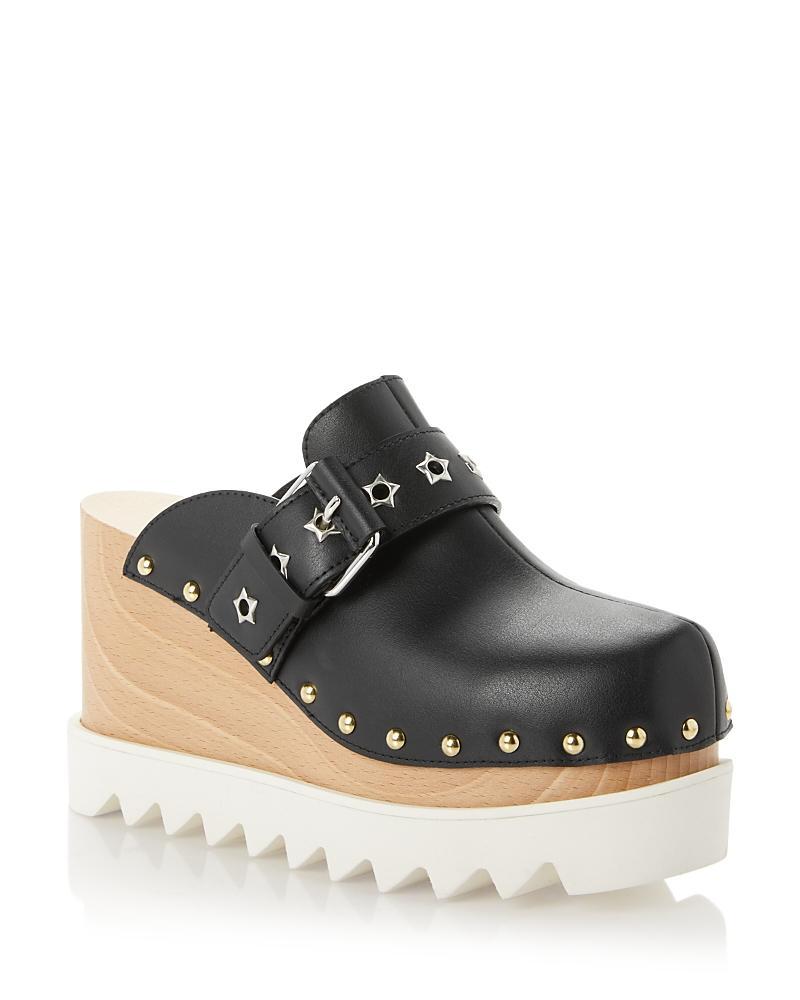 Stella McCartney Womens Elyse Alter Studded Platform Wedge Clogs Product Image