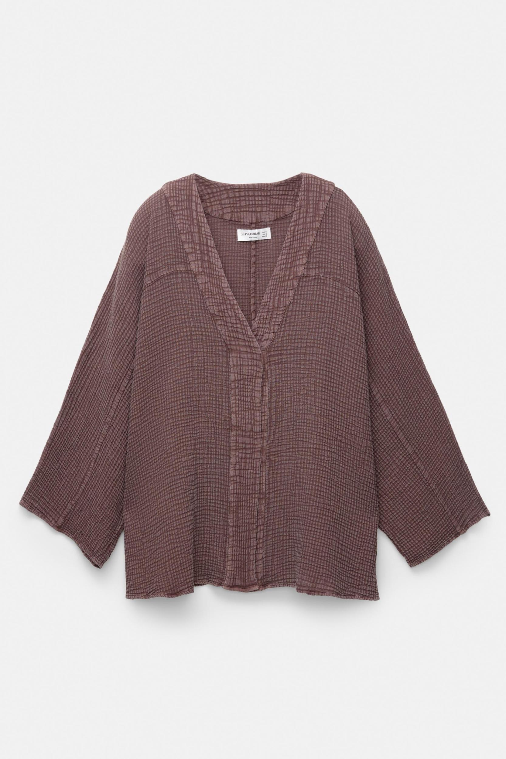 Creased-effect blouse Product Image