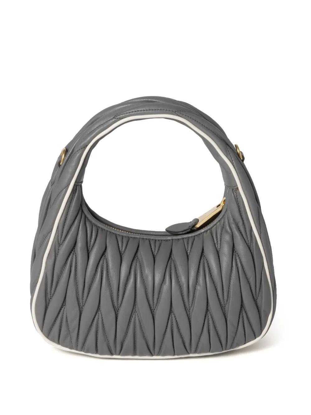 MIU MIU Wander Shoulder Bag In Grey Product Image