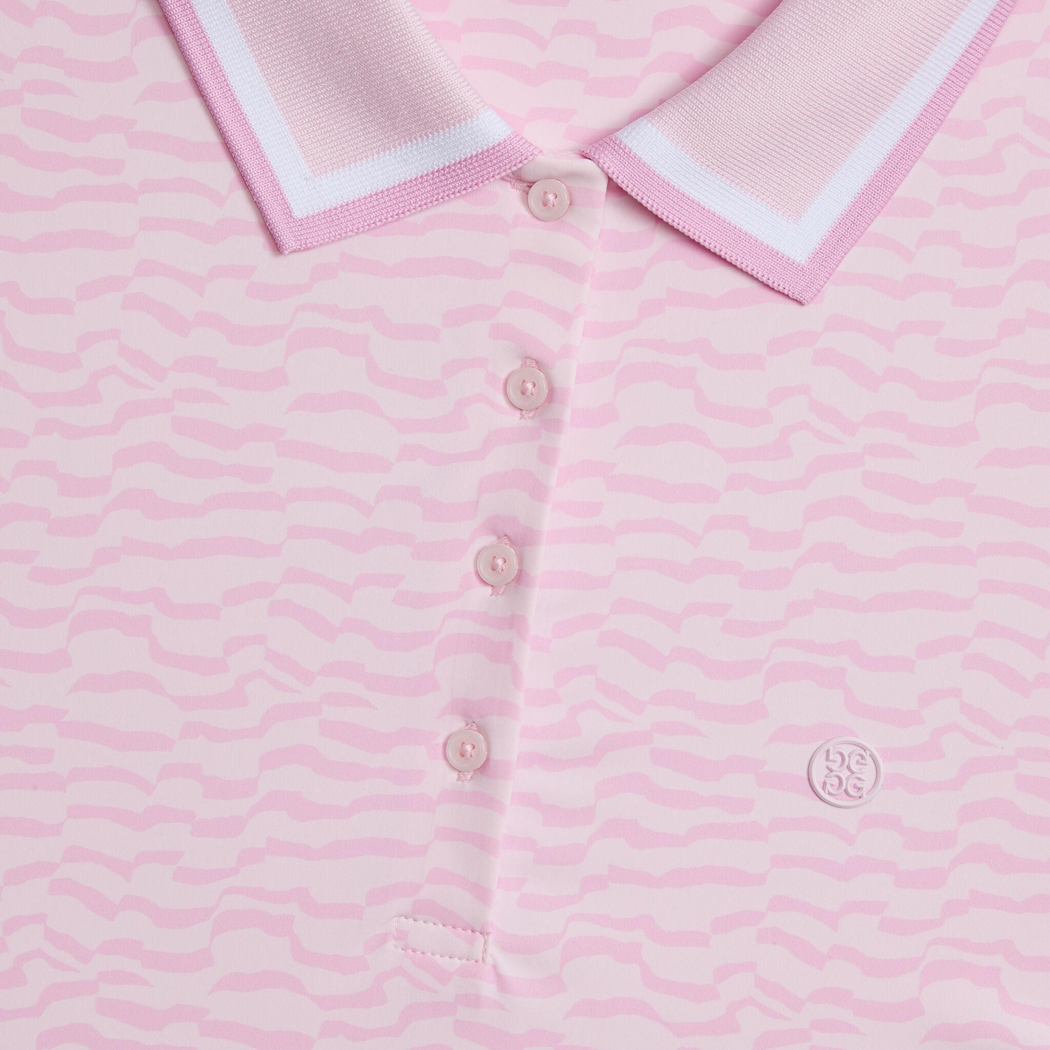 SPLIT STRIPE SILKY TECH NYLON SLEEVELESS POLO Product Image