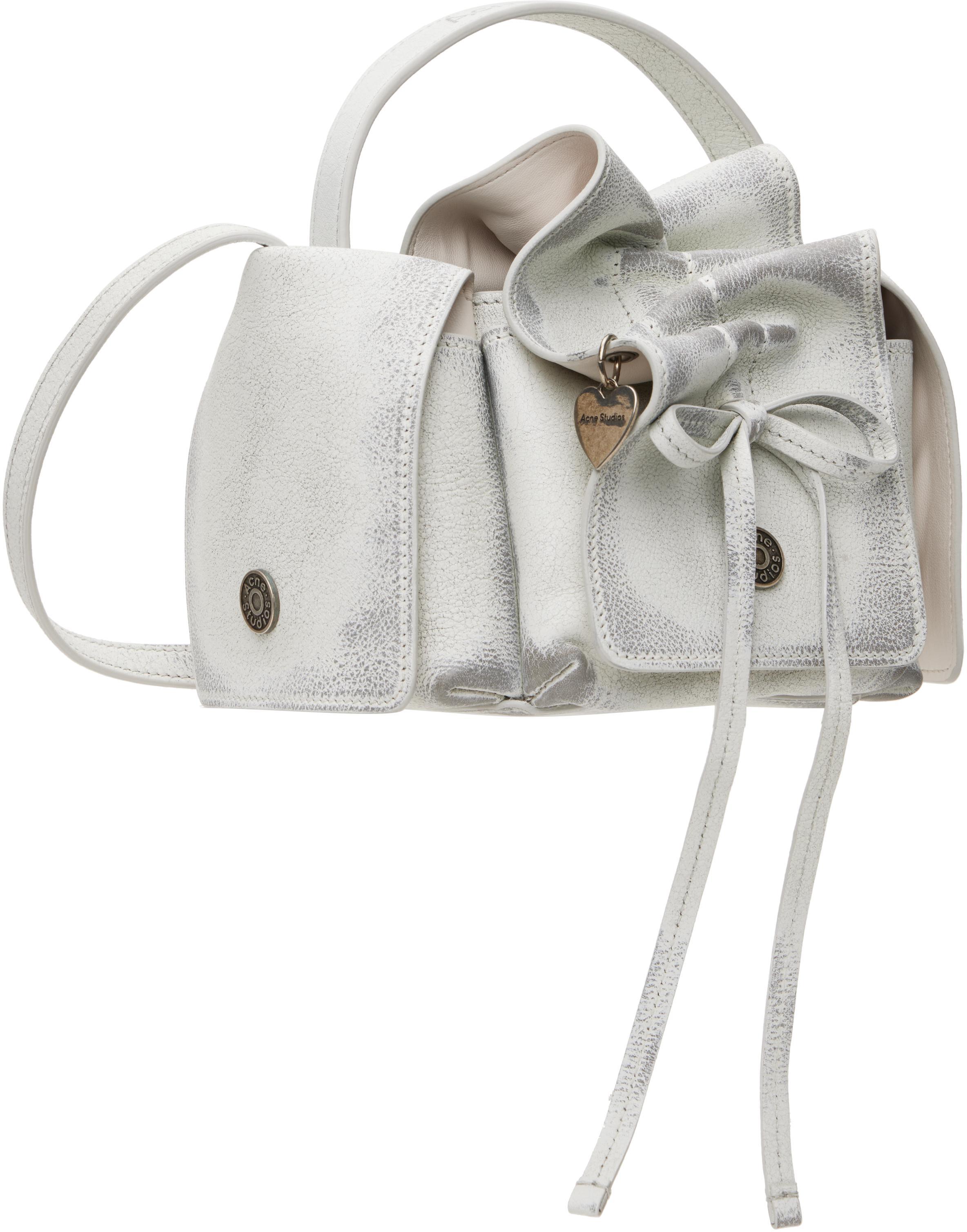 ACNE STUDIOS White Multipocket Mini Bag In Neutral Product Image