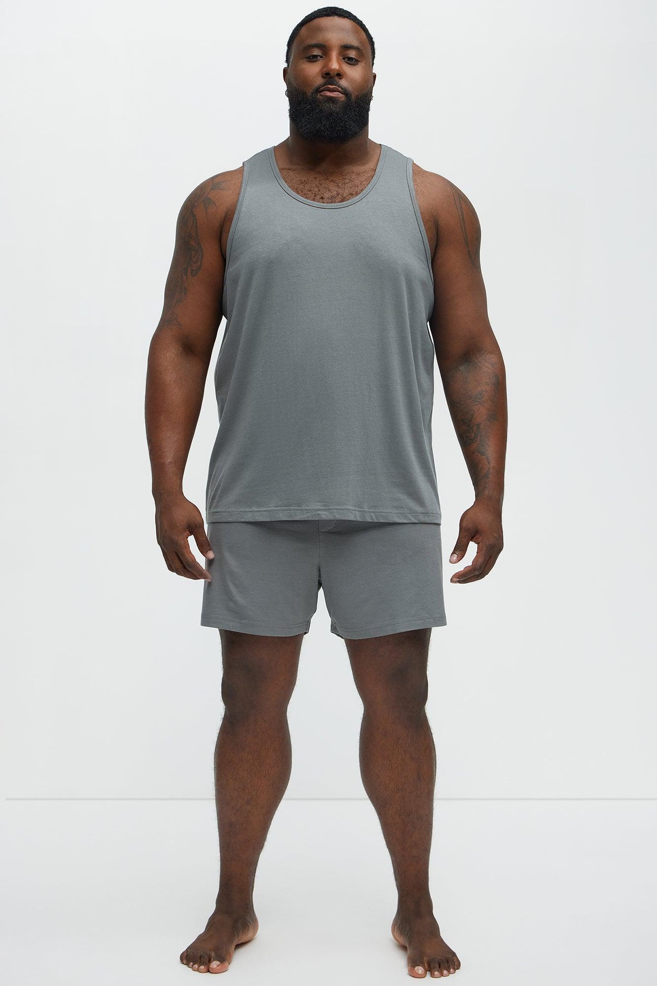 Essential Modal Lounge Tank - Slate Grey Male Product Image