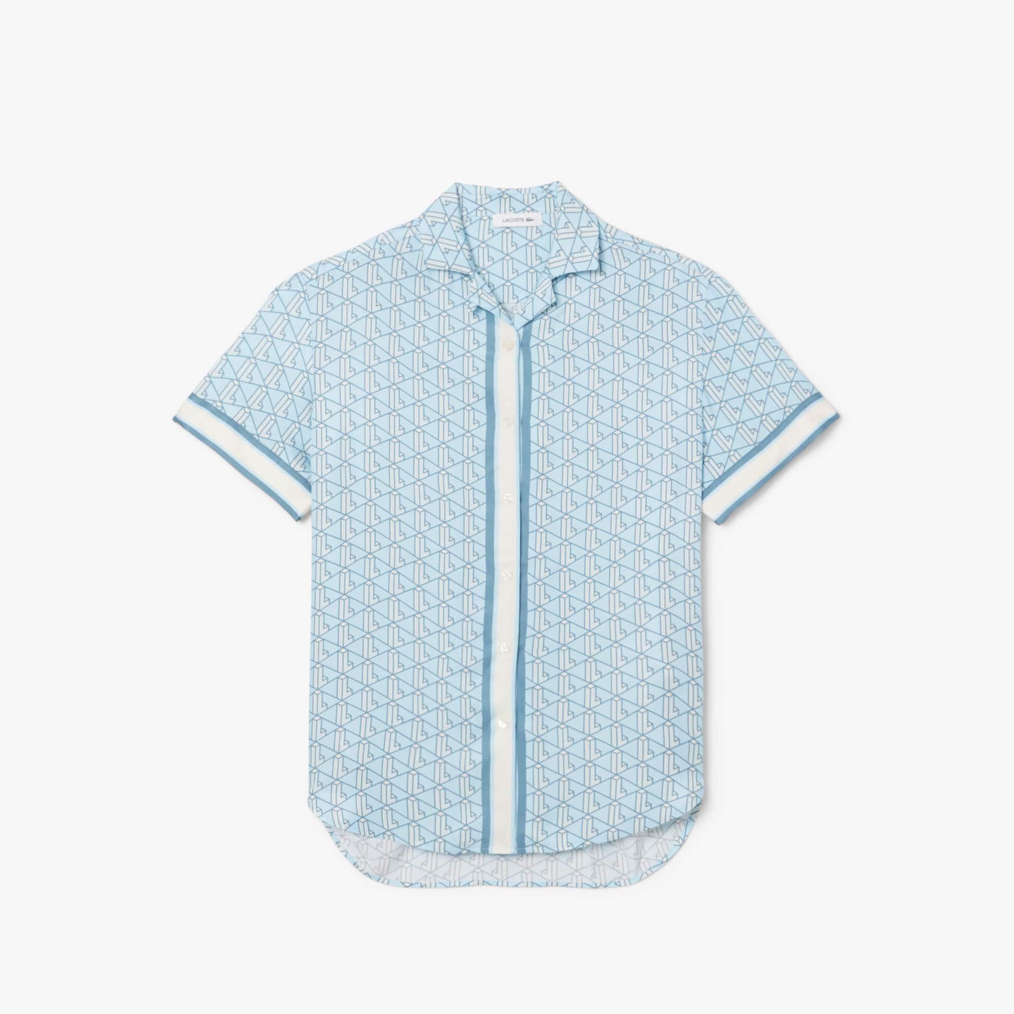 Oversized Monogram Print Shirt Product Image