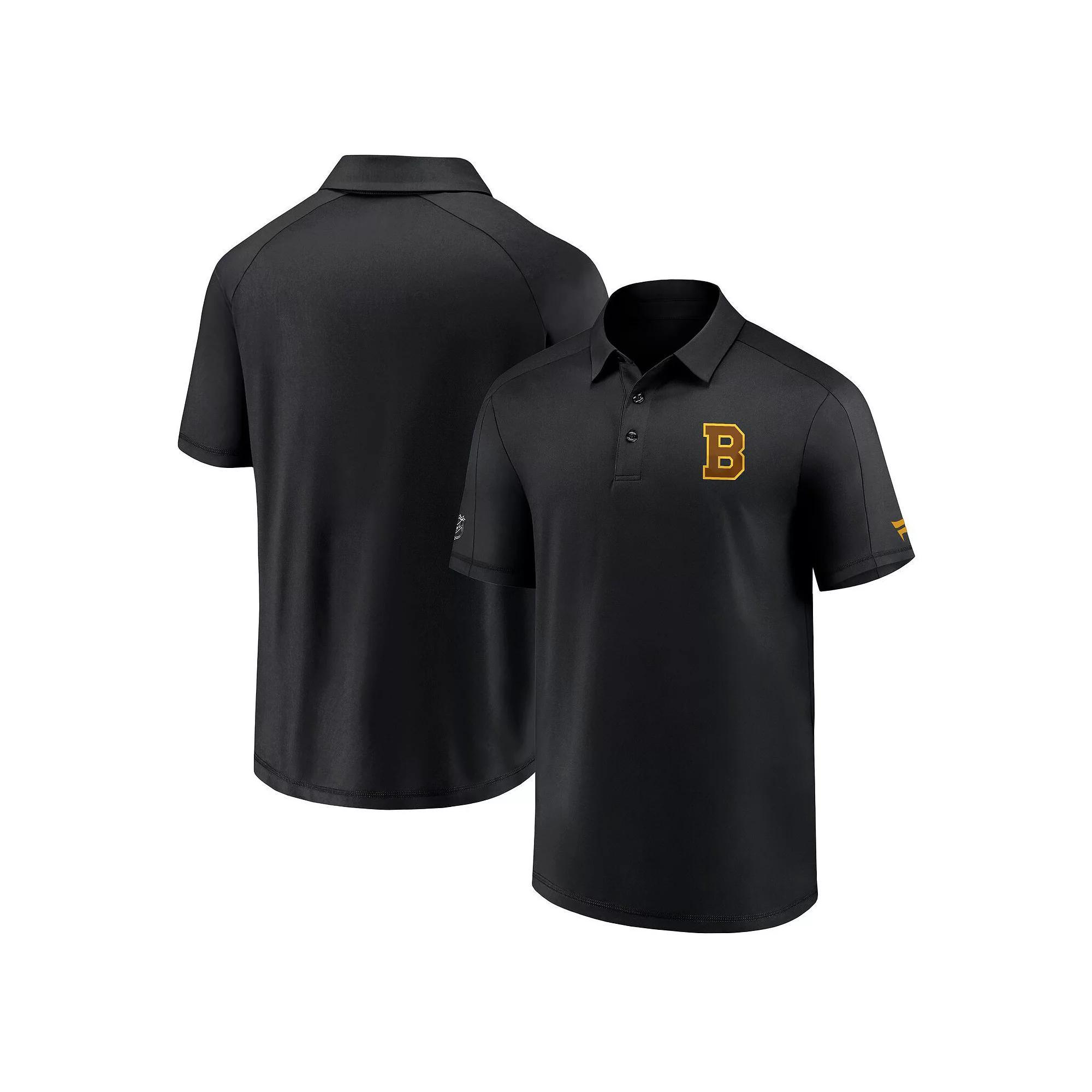 Men's Fanatics Branded Black Boston Bruins Authentic Pro Logo Polo, Size: Small Product Image