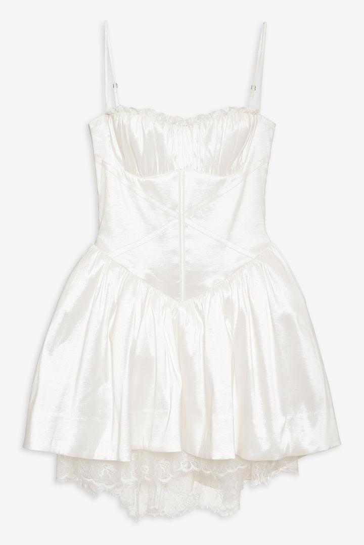 Evelyn Mini Dress — White Product Image