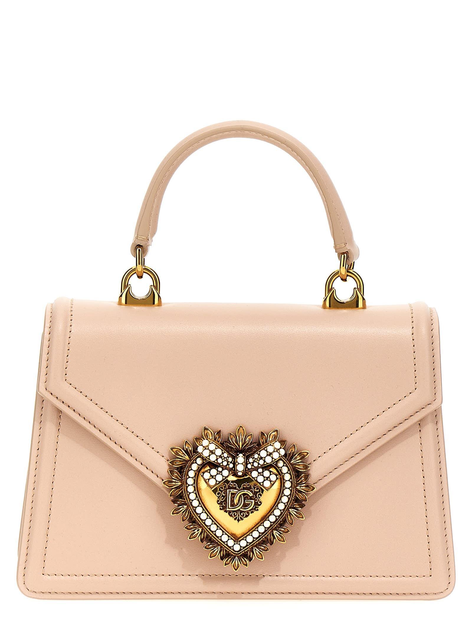 DOLCE & GABBANA Devotion Small Handbag In Pink Product Image