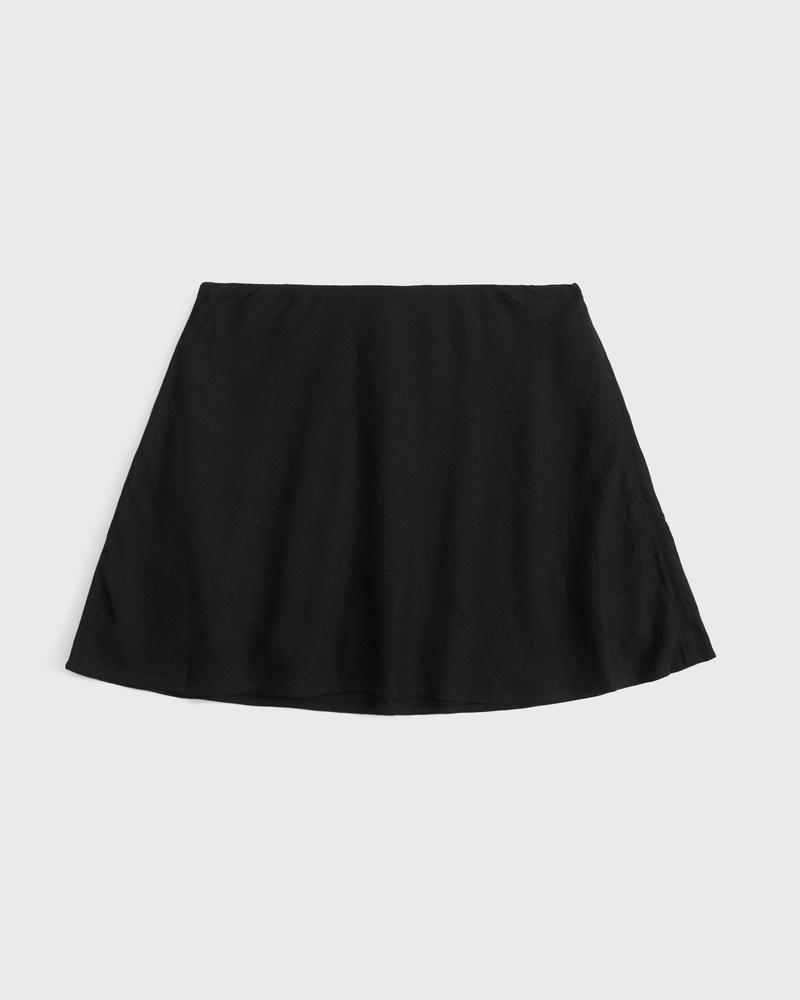 The A&F Sienna Linen-Blend Mini Skort Product Image