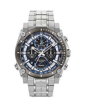 Men's Bulova Precisionist Chronograph Watch with Black Dial (Model: 98B316) Product Image