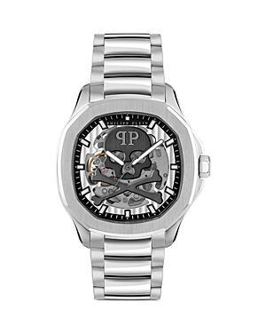 Philipp Plein Mens Skeleton Spectre Automatic Stainless Steel Bracelet Watch Product Image