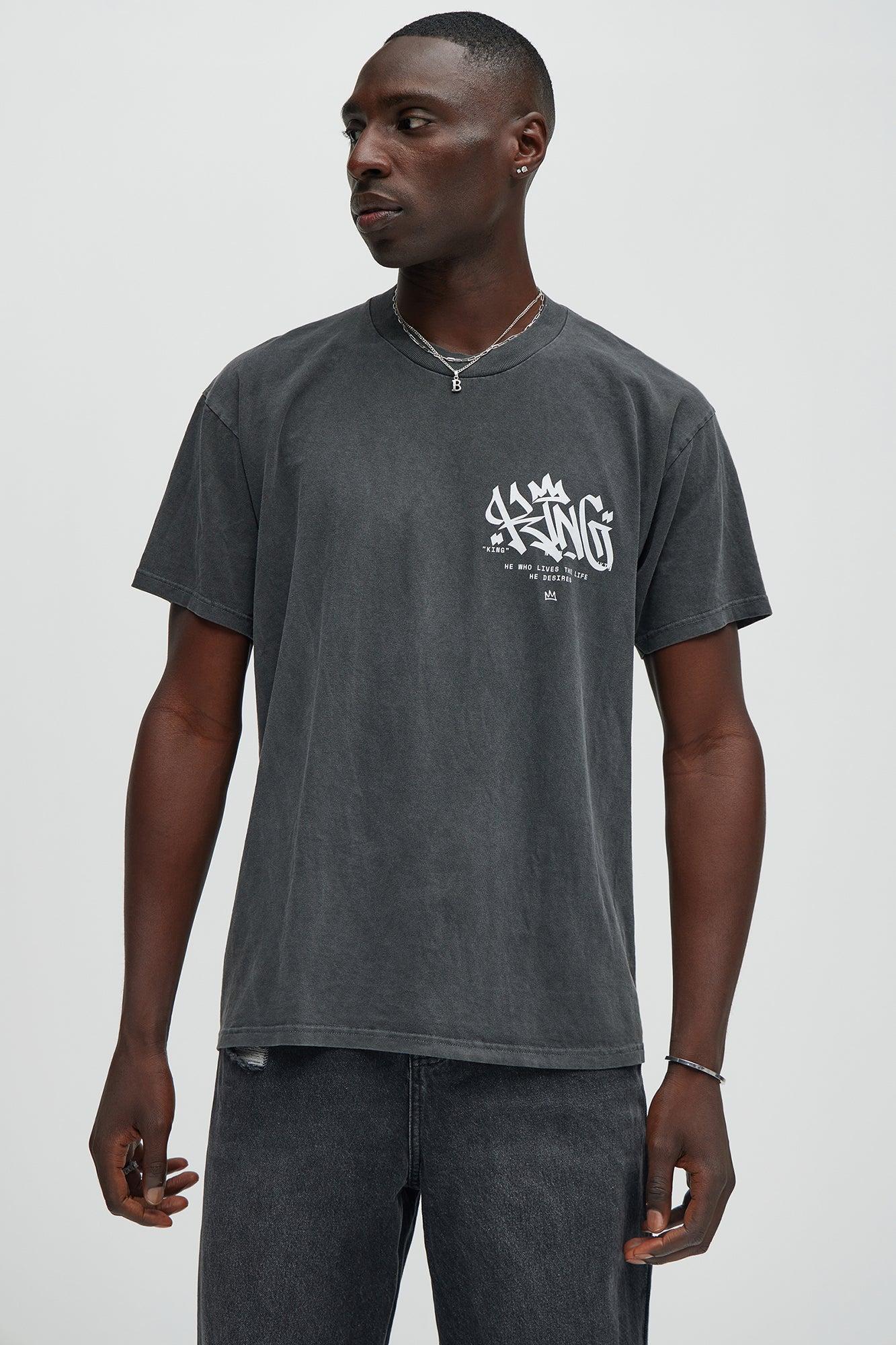 Heart Of A King Short Sleeve Tee - Black Product Image