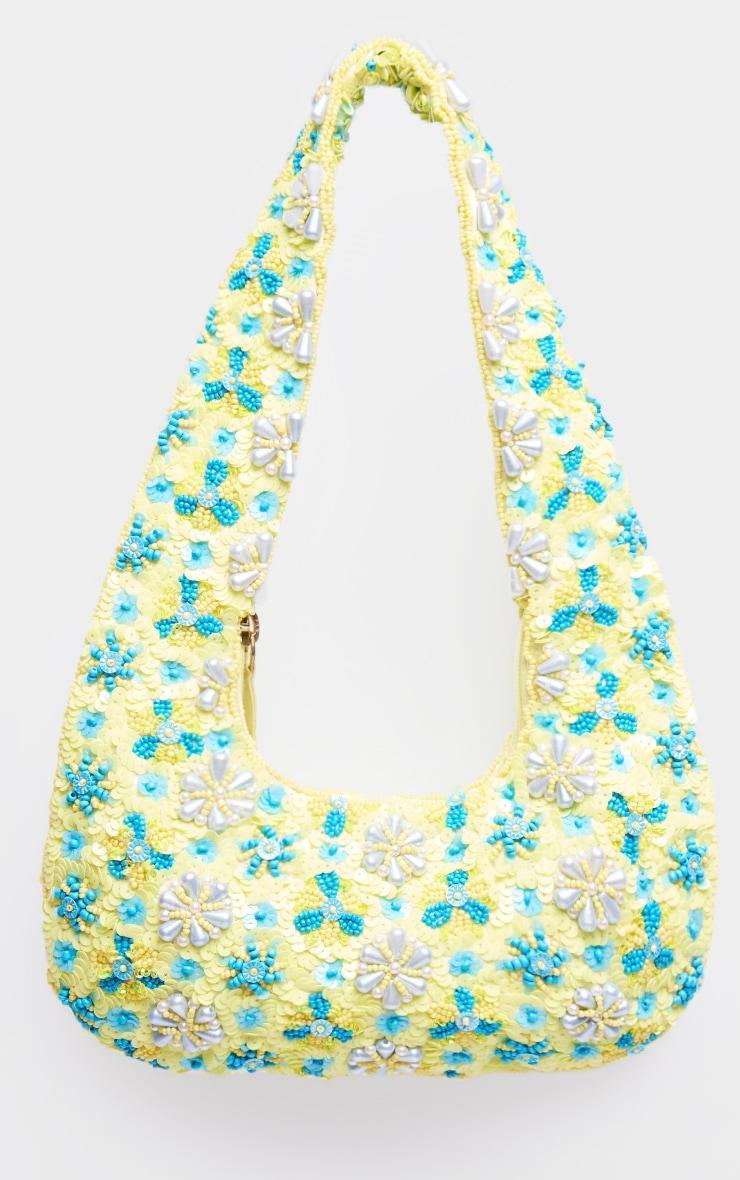 Yellow Flower Sequin Handbag Product Image