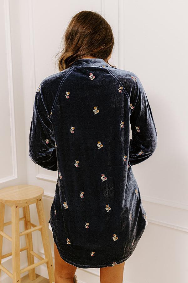 Countryside Chic Embroidered Button Up Top Product Image