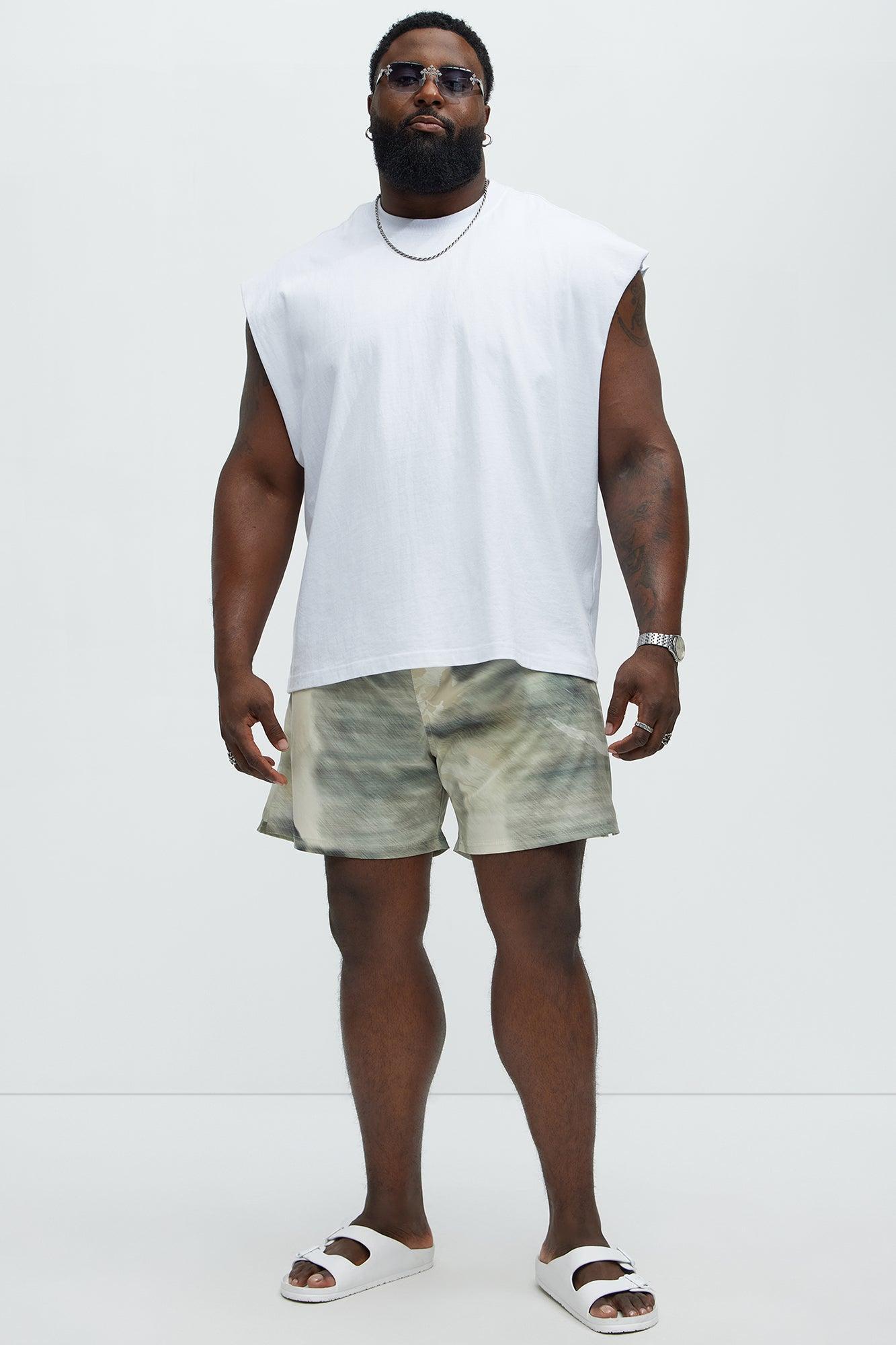 Cool Breeze Swim Mid Trunk - Cream/combo Product Image