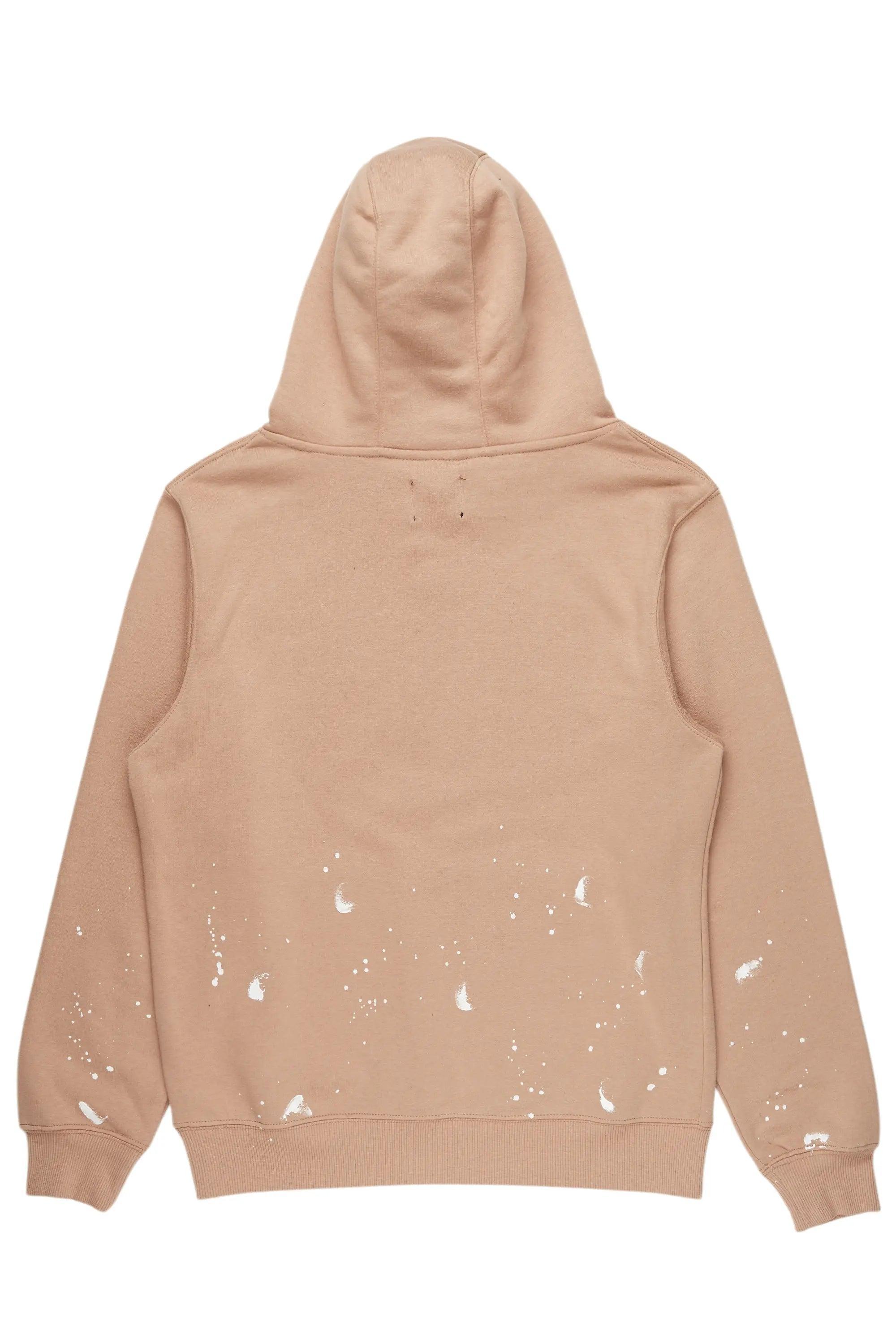 Nylia Beige Oversized Hoodie Female Product Image