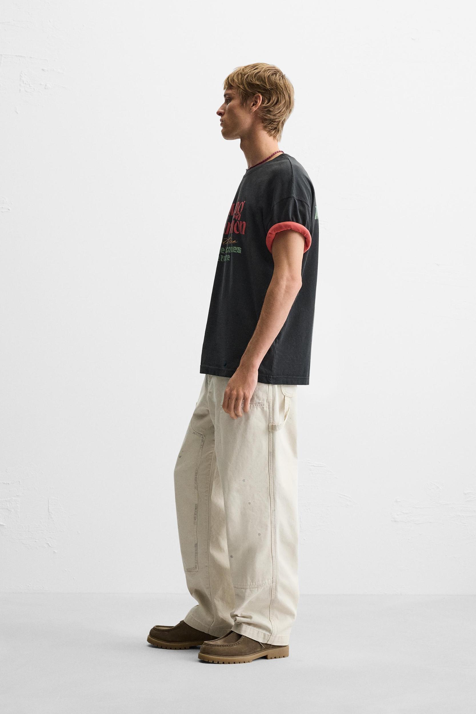 WASHED PRINT T-SHIRT Product Image