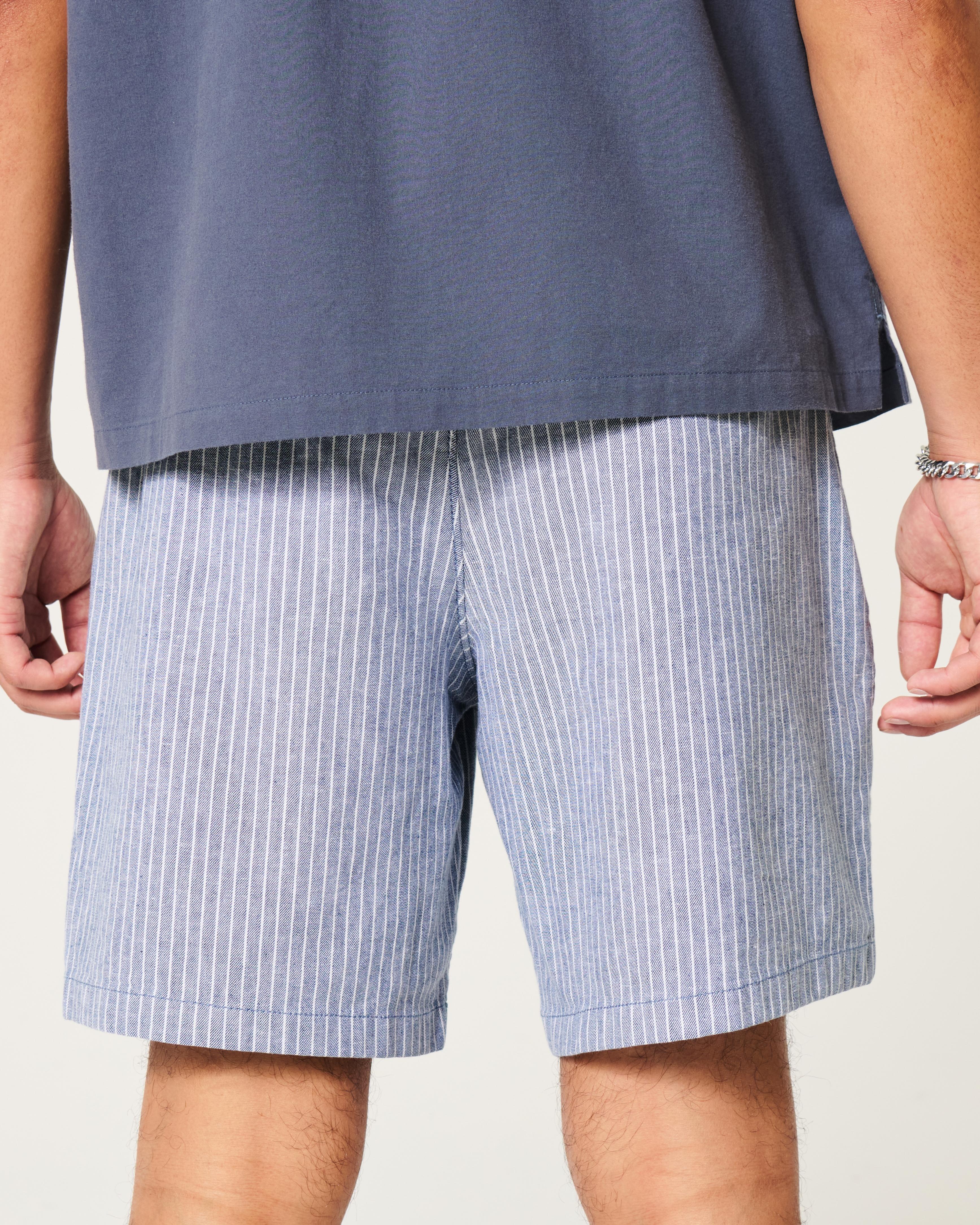 Flex-Waist Linen-Blend Pull-On Shorts 8” Product Image