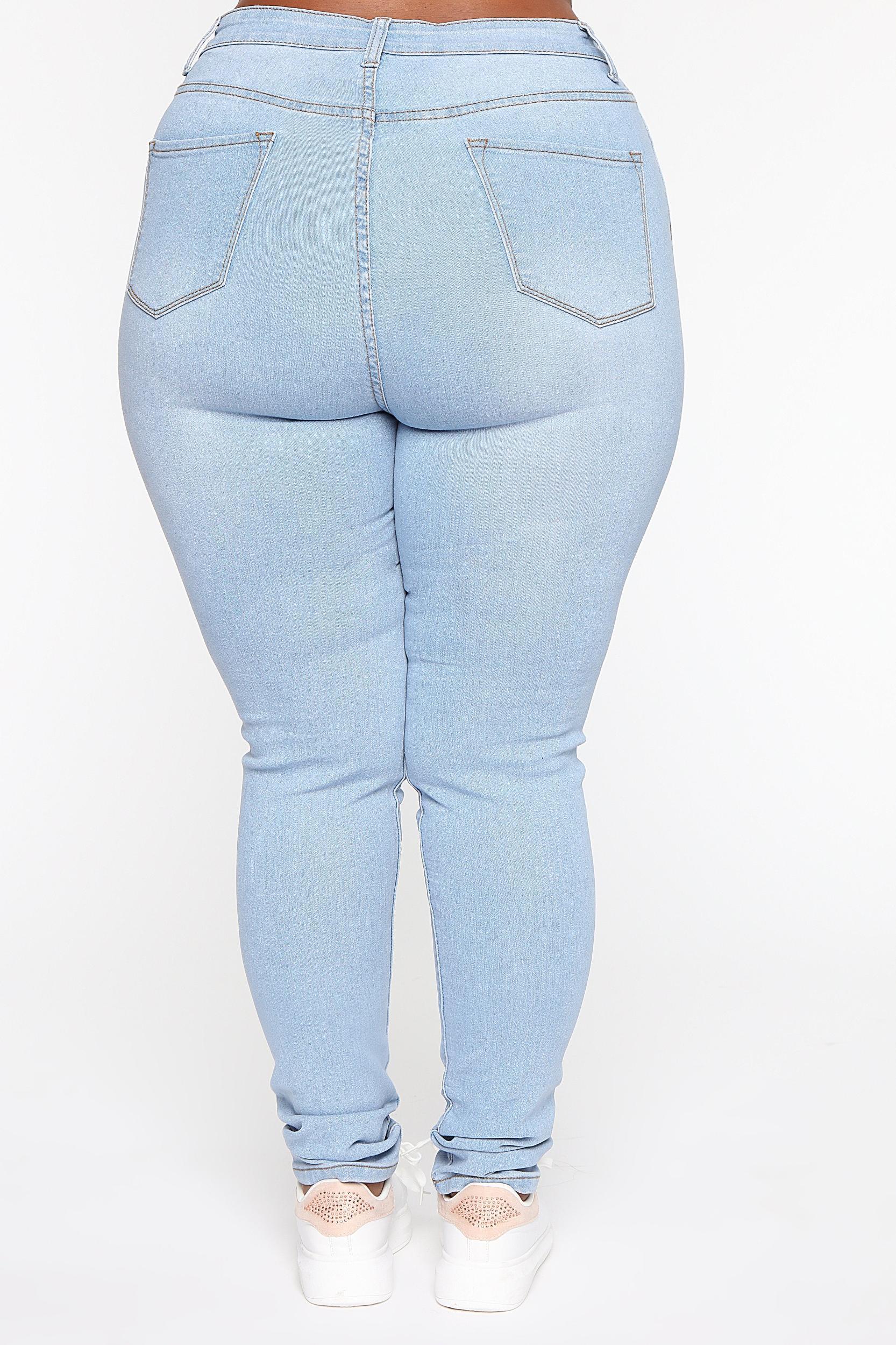 Marilyn High Waisted Skinny Jeans - Light Wash Product Image