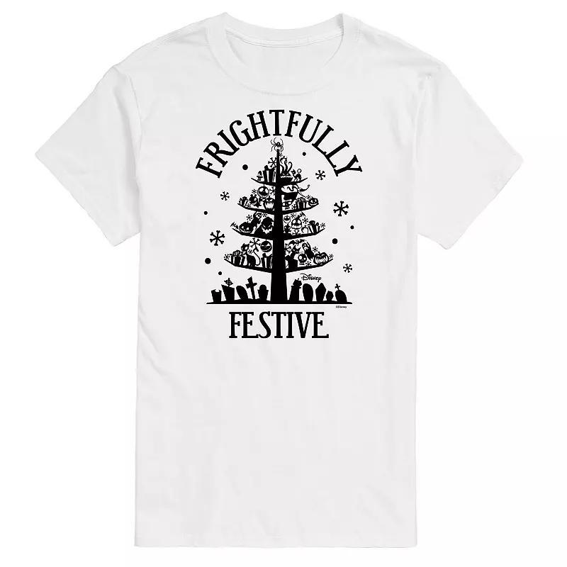 Men's Nightmare Before Christmas Frightfully Festive Tee, Size: 4XL Tall, Gray Product Image