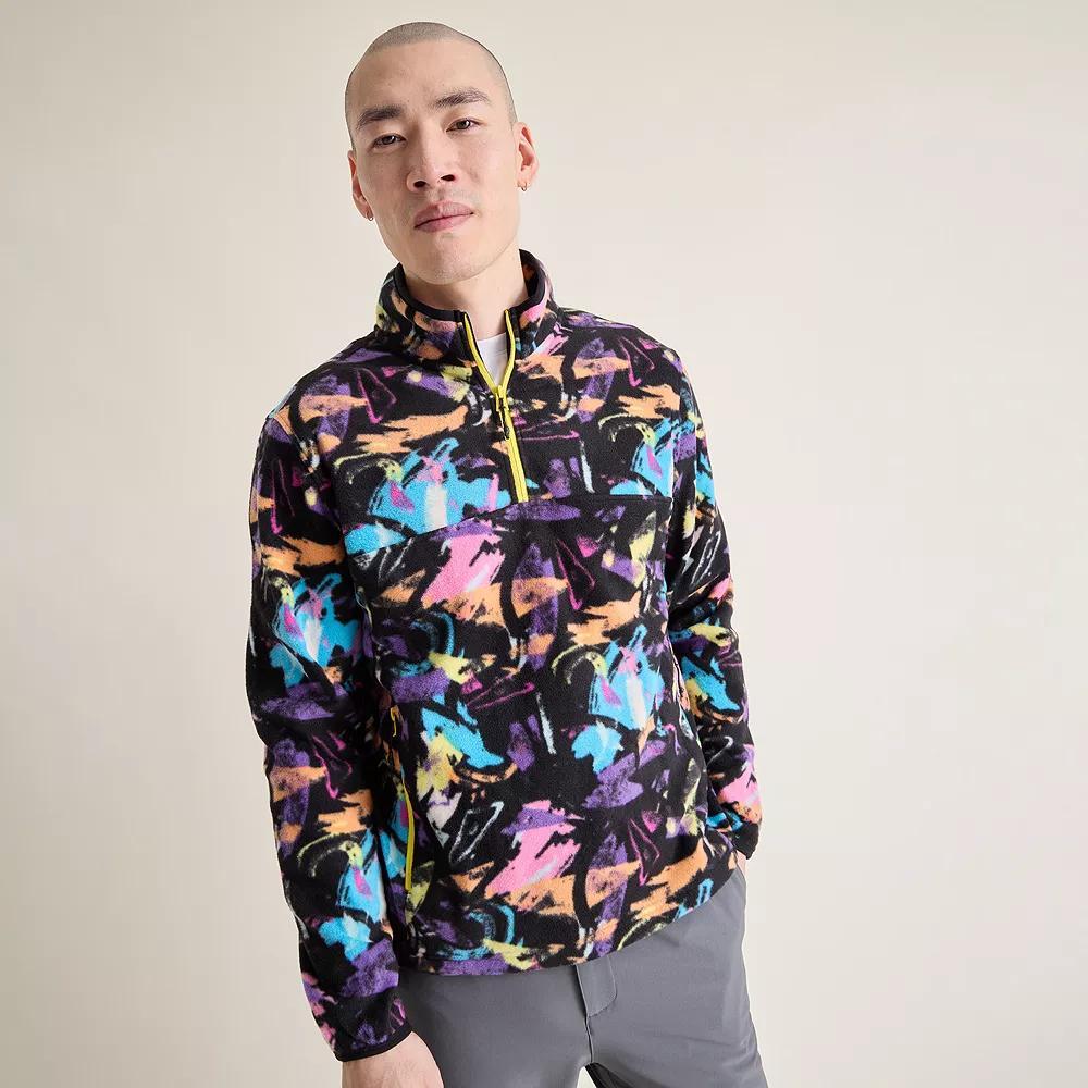 Men's Chubbies Quarter-Zip Microfleece Sweatshirt, Size: Medium, Black Product Image