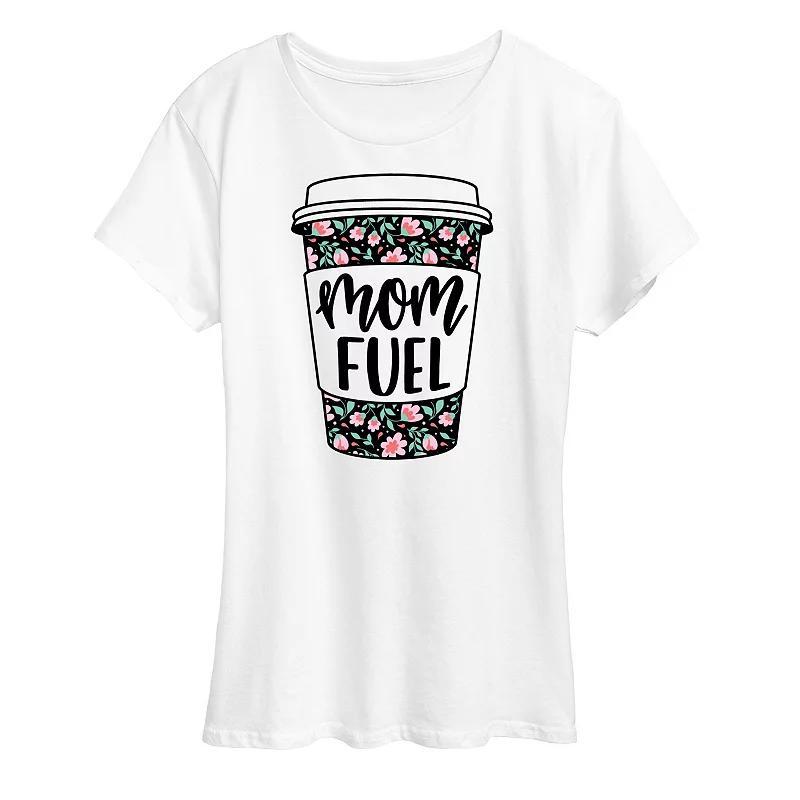 Women's Mom Fuel Floral Coffee Graphic Tee,  Product Image