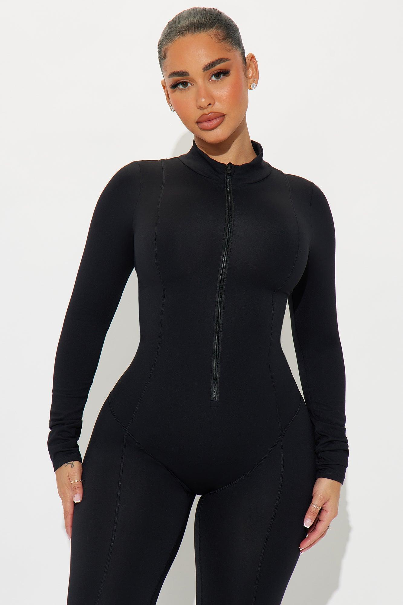 In Alignment Super Soft Active Flare Jumpsuit - Black Product Image