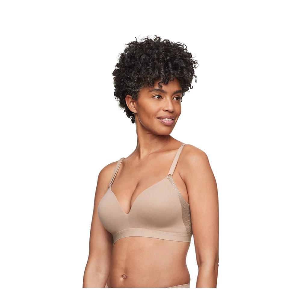 Simply Perfect by Warners Womens Supersoft Wireless Lift Back-Smoothing T-Shirt Bra RN1191T - Almond 34B Product Image