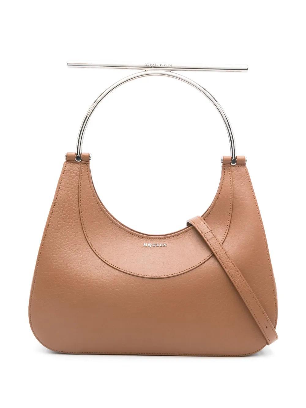 ALEXANDER MCQUEEN Cross-bar Tote Bag In Brown Product Image