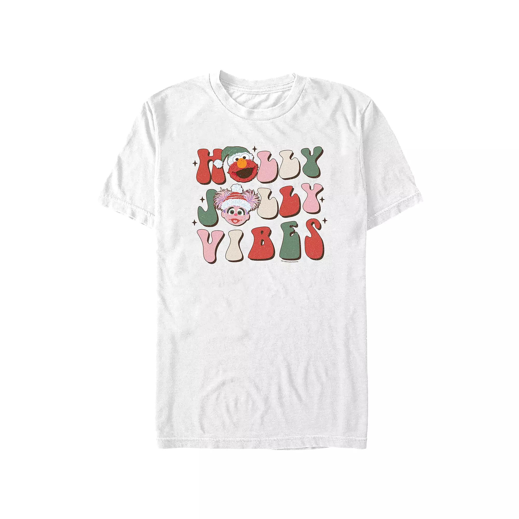 Men's Sesame Street Holly Jolly Vibes Graphic Tee,  Product Image