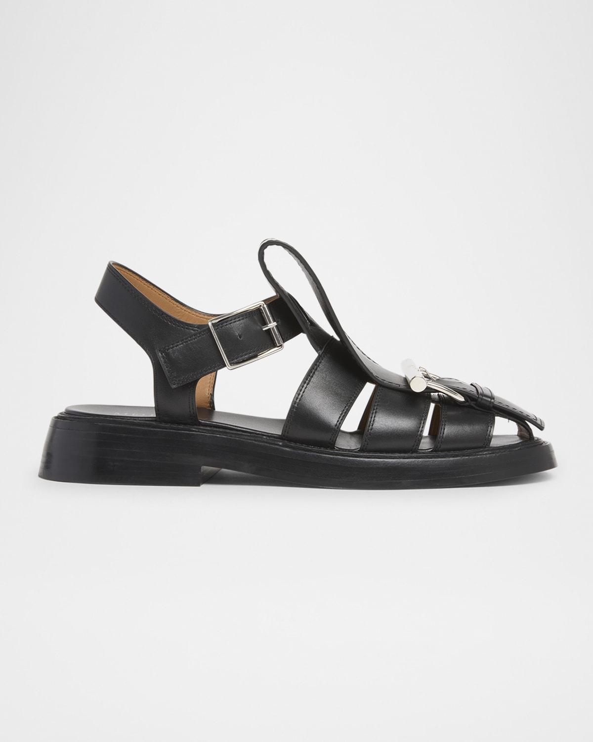 Men's T-Bar Leather Fisherman Sandals Product Image